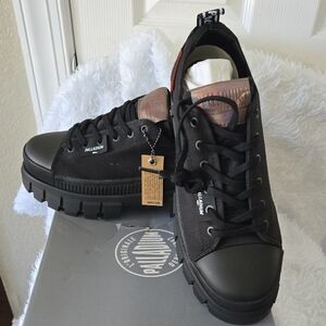 Palladium Black Sneakers with Rugged Design‎